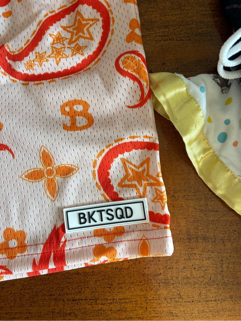 Orange Paisley Kids Swim Shorts - Picture 2 of 2